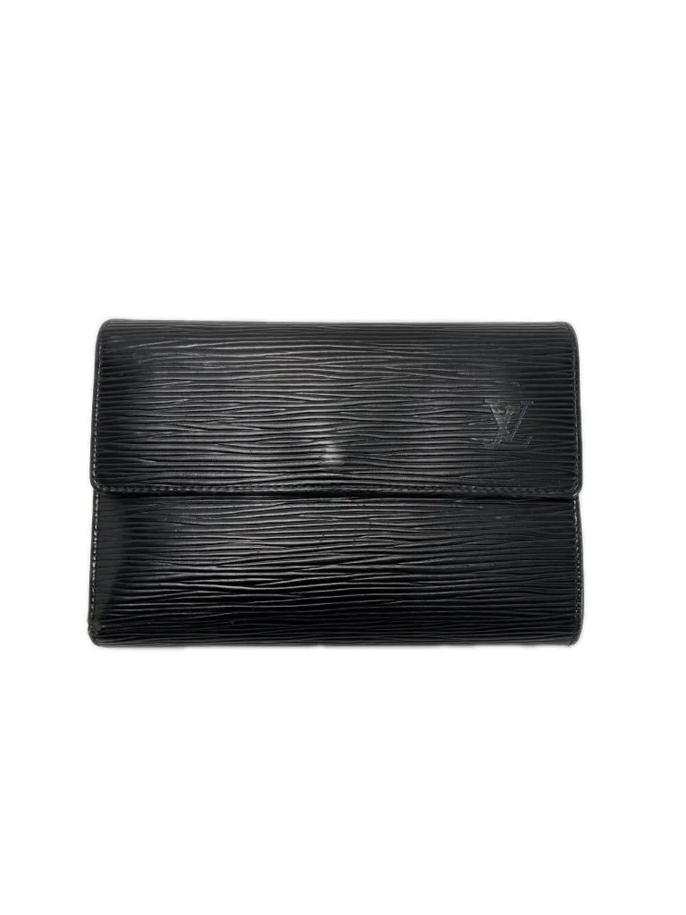 Louis Vuitton Epi Porte-Tresor Etui Papier Black Trifold Wallet
